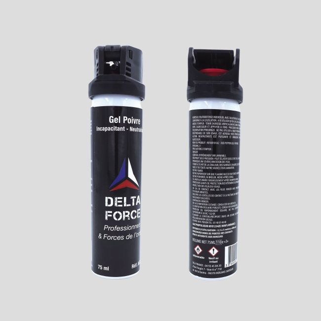 Lote de 24 aerossóis anti-agressão Gel Pimenta - 75ml - Patrol Equipement