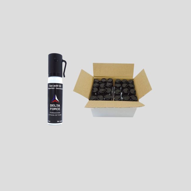 Lote de 24 aerossóis anti-agressão Gás CS - 25ml - Patrol Equipement