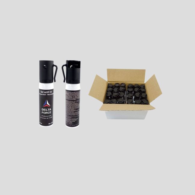 Lot de 24 aérosols anti-agression Gel CS - 25ml - Patrol Equipement