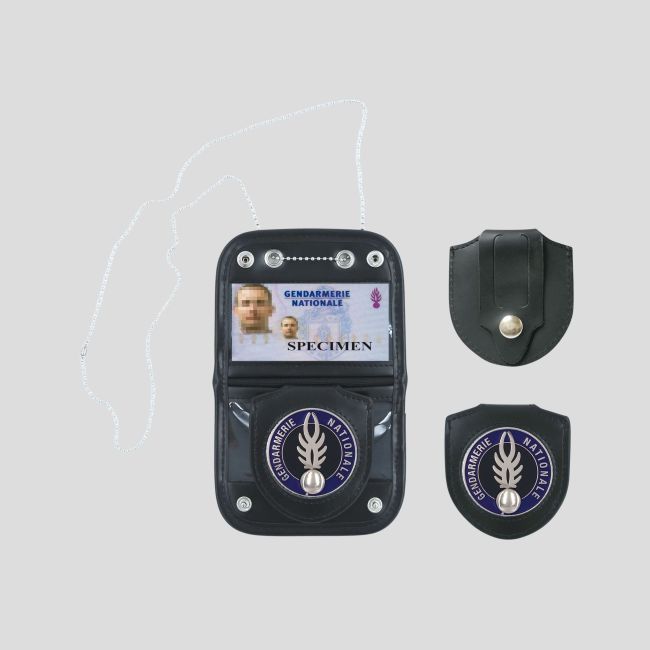 Porte-carte avec chaîne et médaille - Gendarmerie Nationale OPJ - Patrol Equipement