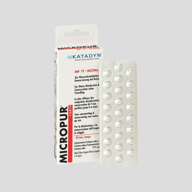 Caja de 50 comprimidos Micropur Forte MF 1T/50T (desinfección y conservación del agua) - Katadyn