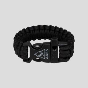 Bracelet paracord 22 mm - Noir - Ares