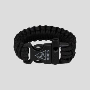 Paracord armband 22 mm - Zwart - Ares