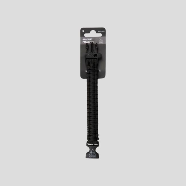 Pulsera paracord 22 mm - Negro - Ares