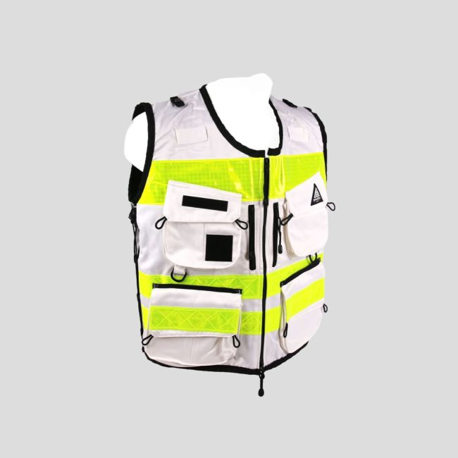 Gilet d'intervention multi-poches STAFF ACCESS - Blanc - Dimatex