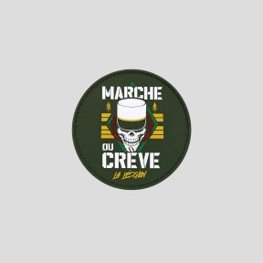 Ronde PVC patch Vreemdelingenlegioen Marcheren of Sterven - Olijfgroen - OPEX