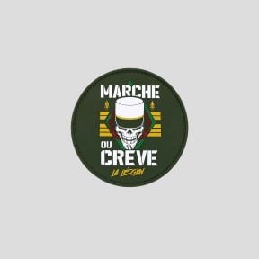 Runder PVC-Patch Légion Étrangère Marche ou Crève - Olivgrün - OPEX