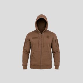 Sudadera militar Spider con cremallera y velcro bordado Ejército Francés - Coyote - OPEX