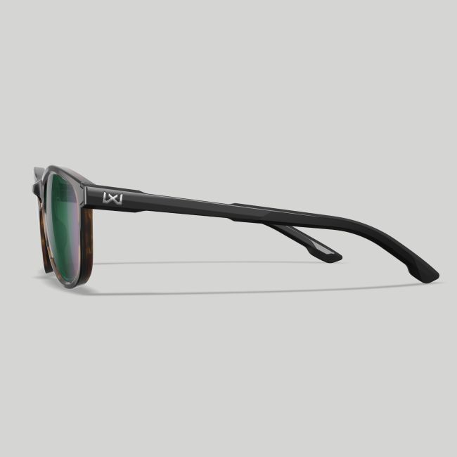 Occhiali da sole Bravo (lenti Captivate™ polarizzati e specchio Verde) - Marrone Maculato/Nero - Wiley X