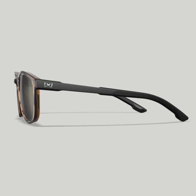 Óculos de sol Bravo (lentes Captivate™ espelho Cinza Tungstênio) - Tan Transparente/Preto - Wiley X
