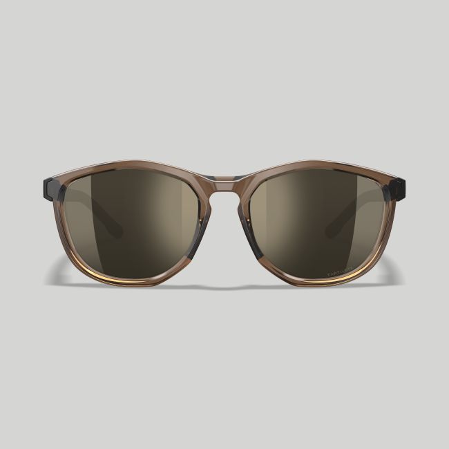 Óculos de sol Bravo (lentes Captivate™ espelho Cinza Tungstênio) - Tan Transparente/Preto - Wiley X