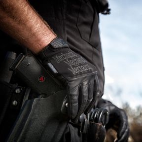 Skórzane rękawice do przeszukiwania Recon - Czarne - Mechanix