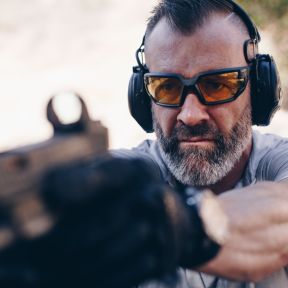 Ballistische veiligheidsbril Type-X (amber glazen) - Zwart - Mechanix