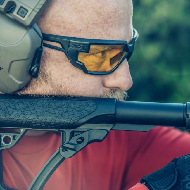 Ballistische Schutzbrille Type-X (Bernsteingläser) - Schwarz - Mechanix