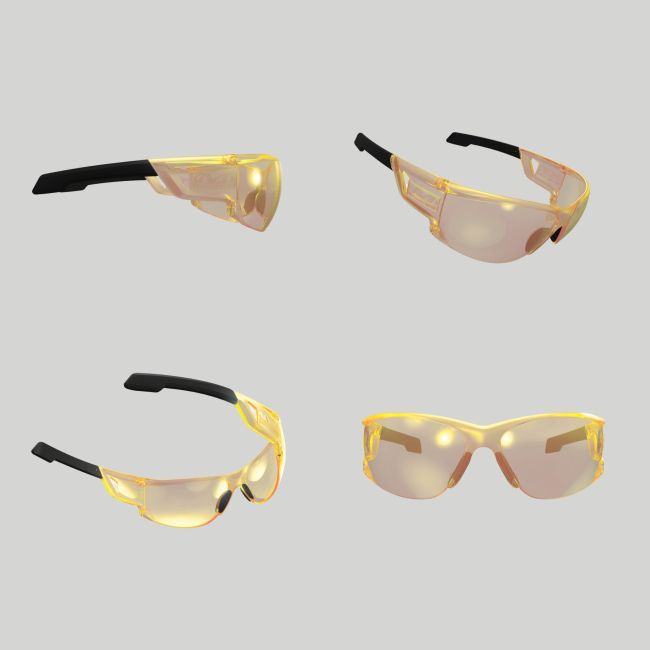 Occhiali di protezione balistica Type-N (lenti Ambrate) - Giallo - Mechanix