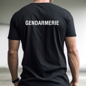 Siebdruck-T-Shirt Gendarmerie - Schwarz - Patrol Equipement