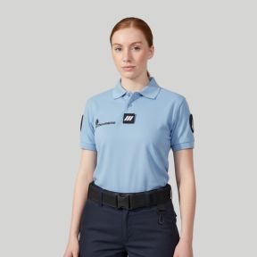Polo korte mouwen Cooldry met klittenband Gendarmerie dames - Hemelsblauw - Patrol Equipement