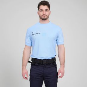 T-shirt Cooldry com velcro Gendarmerie - Azul Céu - Patrol Equipement