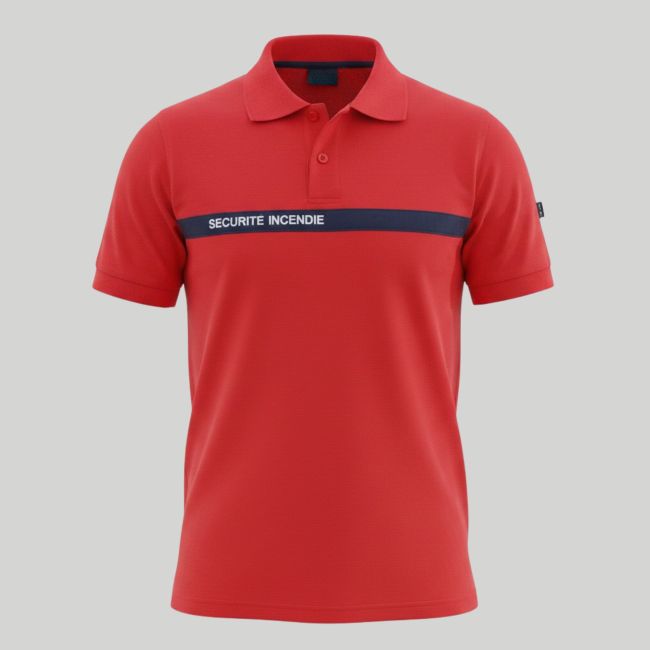 Polo Sécurité Incendie ADUM - Rouge - Force Series
