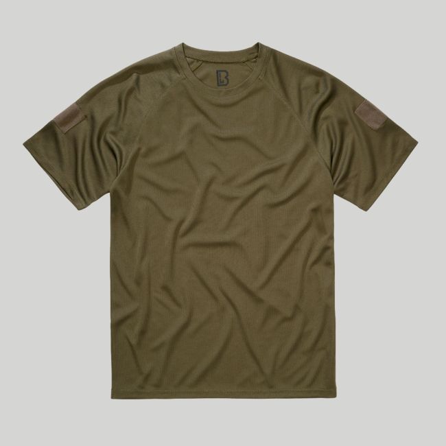 T-shirt Quickdry avec velcro - Vert Olive - Brandit