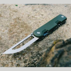 Couteau Baroudeur (lame évidée) + couverts - Kaki - TB Outdoor