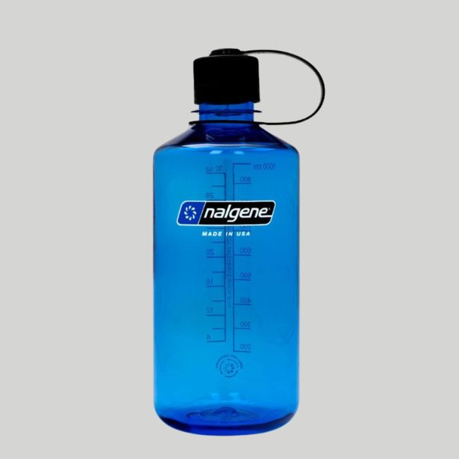 Cantimplora de boca estrecha 1L - Azul/Negro - Nalgene