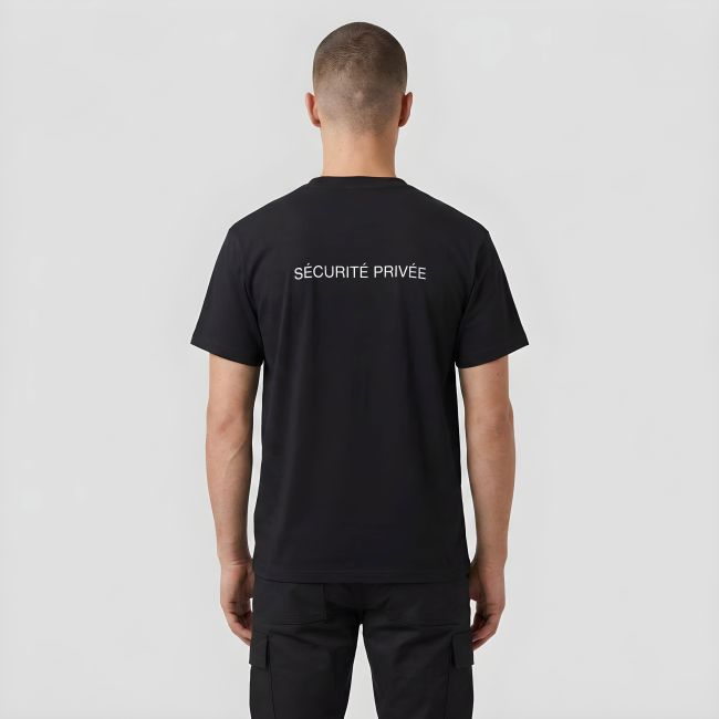 T-shirt rétro-réfléchissant Sécurité Privée - Noir - Patrol Equipement