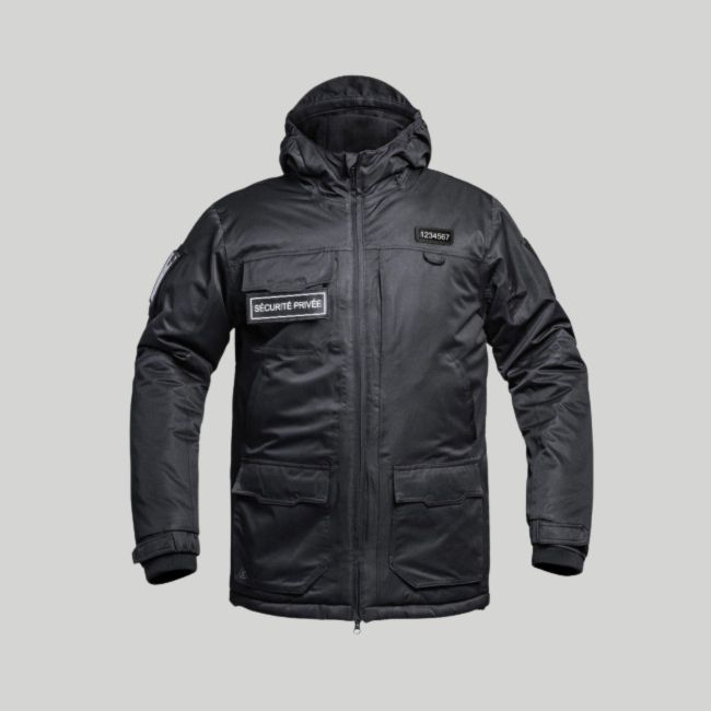 Kurtka hardshell z klapą Ochrona Prywatna WF 150 Sécu-One - Czarny - A10 Equipment