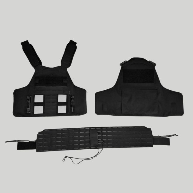 Housse tactique Polgen Gen.3 Police Municipale (sans bandes Gitane) pour inserts LPSA - Noir - Tiger Tailor