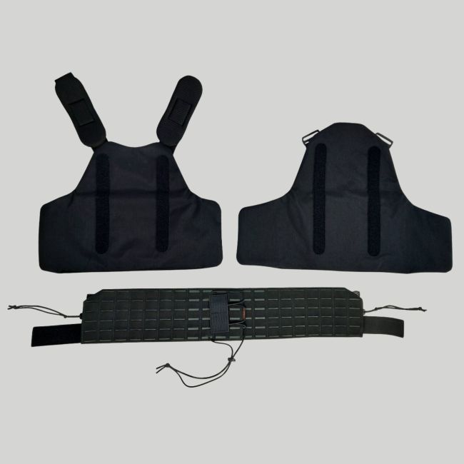Funda táctica Polgen Gen.3 Policía Municipal (sin bandas Gitane) para insertos Sioen - Negro - Tiger Tailor