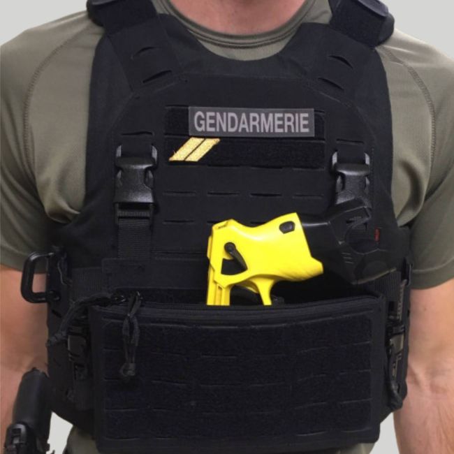 Insert para chest rig VDK (bolsillo para Taser X26P, granada fumígena, portacargador simple) - Negro - Tiger Tailor