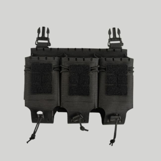 Starres modulares Panel für dreifaches Magazinhalter für Sturmgewehre - Schwarz - Tiger Tailor