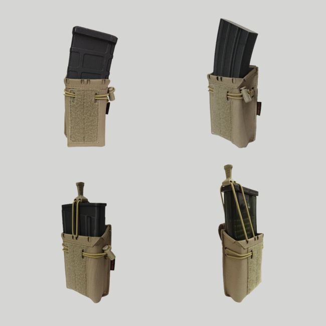 Porte-chargeur simple rigide pour fusil d'assaut Rushingle - Sable - Tiger Tailor