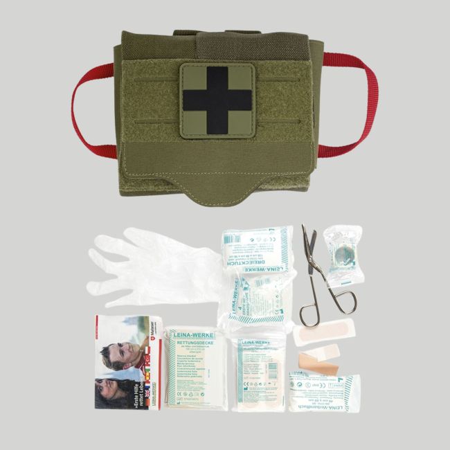 IFAK Quick Draw Tasche gefüllt (25 Teile) - Oliv Grün - Mil-Tec