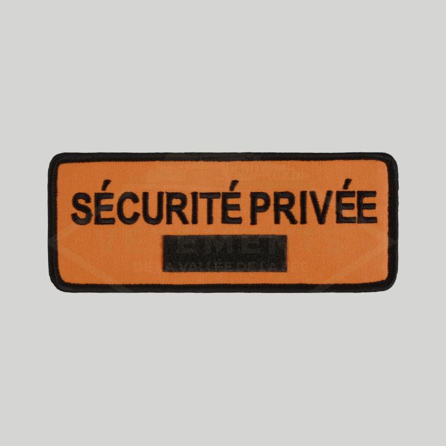 Brassard Sécurité Privée avec velcro NUB - Orange - VVS