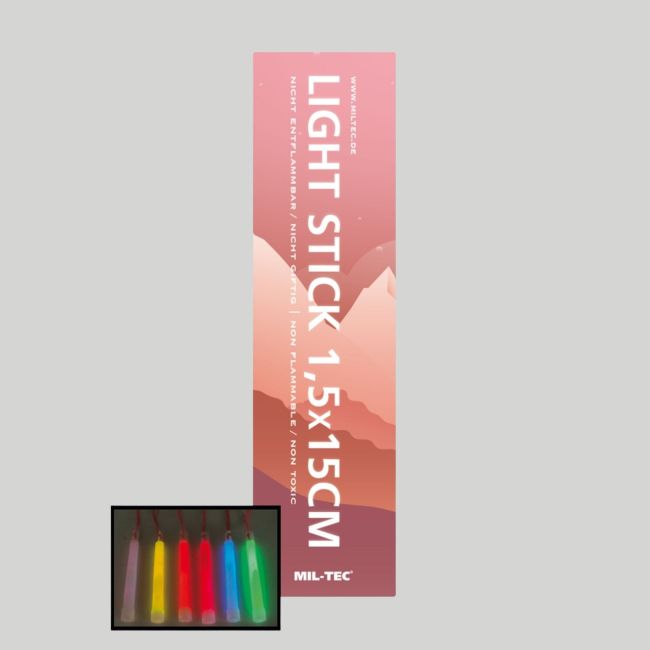 Bastões luminosos 15cm/8-12h V2 - Vermelho - Mil-Tec