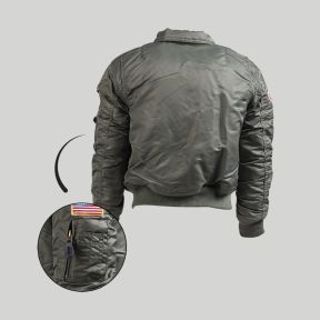 Blouson CWU avec badges enfant - Vert Olive - Mil-Tec