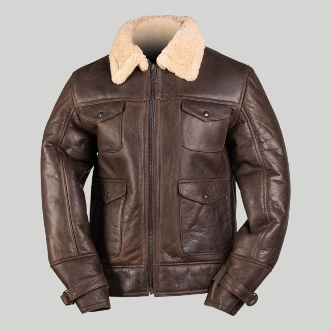 Lederjacke US Navy Pilot A4 - Mil-Tec