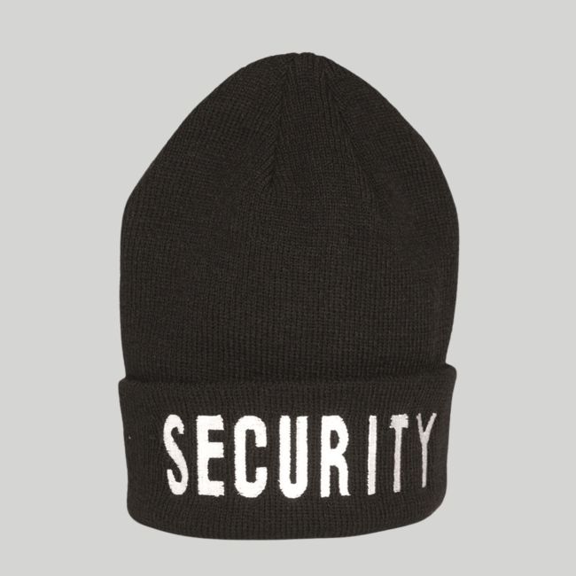Geborduurd SECURITY-muts - Zwart - Mil-Tec