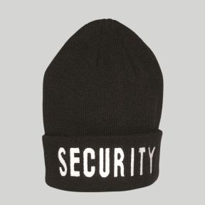 Geborduurd SECURITY-muts - Zwart - Mil-Tec