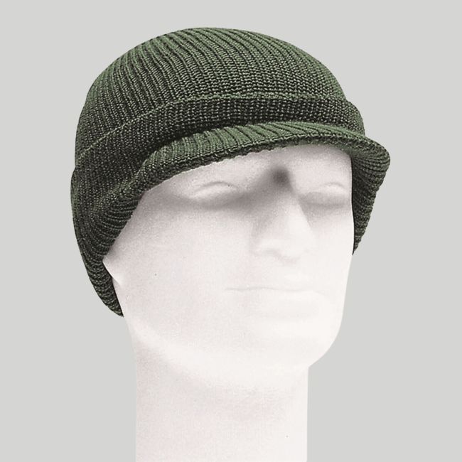 Gorro US poliacrílico com pala - Verde Oliva - Mil-Tec