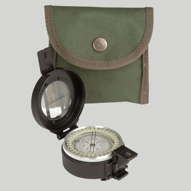 Boussole lensatique brittanique avec étui - Vert Olive - Mil-Tec