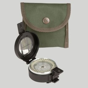 Brújula lensática británica con funda - Verde Oliva - Mil-Tec