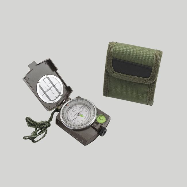 Brújula metálica con funda - Verde Oliva - Mil-Tec