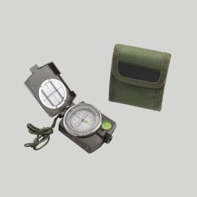 Metalen kompas met etui - Olijfgroen - Mil-Tec