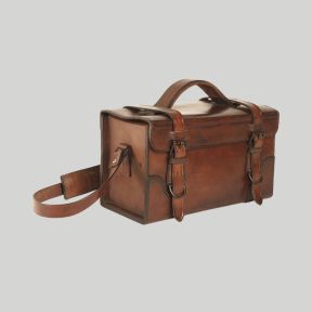 Bolsa de cuero con correa - Marrón - Mil-Tec