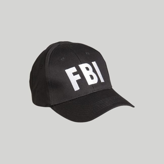 Czapka z daszkiem haftowana FBI - Czarna - Mil-Tec