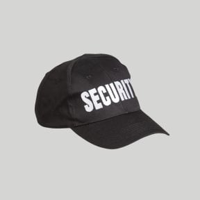 Berretto da baseball ricamato SECURITY - Nero - Mil-Tec