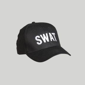 Baseball-Mütze bestickt SWAT - Schwarz - Mil-Tec