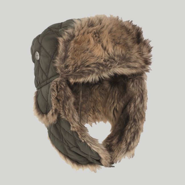 Wintermütze mit Kunstfell - Olivgrün - Mil-Tec